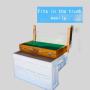 Wooden Folding Mahjong Table - Portable Outdoor Camping Game Set