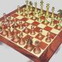 Large Metal Chess Set - 39x39cm Folding Chess Board