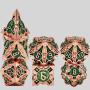 DND Metal Steel Dice Set - Green & Gold (DDD002-2)