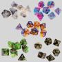 D&D Dice Set - 5Pcs Polyhedral Acrylic Dice with Free Pouch