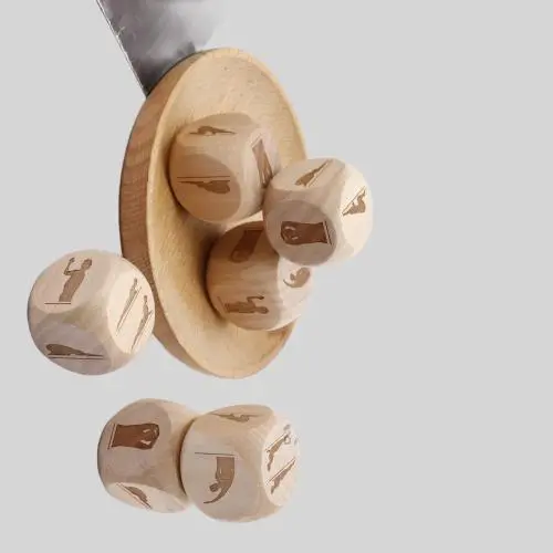 Custom 3cm Wooden Dice - Laser Engraved Cube Custom 3cm Wooden Dice - Laser Engraved Cube