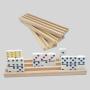 Rustic Pine Domino Racks - Wooden Gift Stand Set