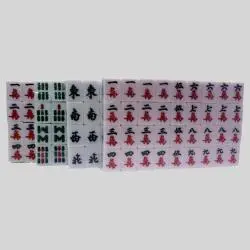 Portable Mini Mahjong Set Acrylic Tiles Family Game