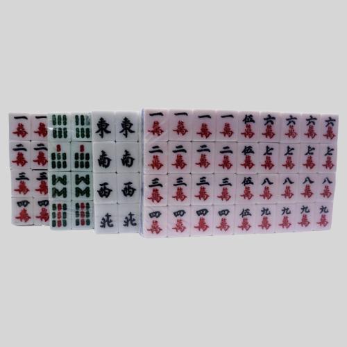 Portable Mini Mahjong Set Acrylic Tiles Family Game