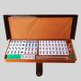 Taiwan Mahjong Set - 144 Tiles, 4 Rules, 3 Dice, Brown PVC Box
