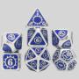 Metal Polyhedral Dice Set - 7pc Bulk Custom D20 Dice