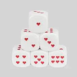 Heart Shaped Dice - Kids Board Game Accessories