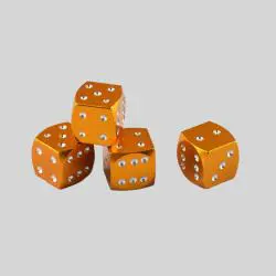 Dice Shape Aluminum Tire Valve Caps for Car Wheels