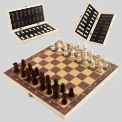 Wooden Magnetic Chess Set Kids Adult Educational Battles Game Board Toy