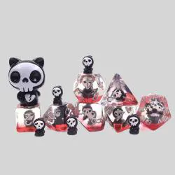 DND Skull Resin Dice Set - Transparent Halloween Board Game