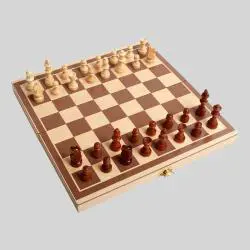 Wooden Chess Set - International Chess Game, Travel Chess Set