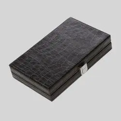 Double Six Nine Domino Storage Box - Luxury PU Leather Case with Logo
