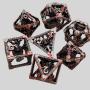 Gold Bloody Troll Dice DND Metal Set - Hollow Logo