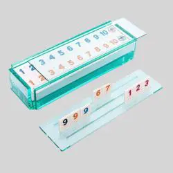 Lucite Rummy Game Tiles Set - Judaica Acrylic Rack