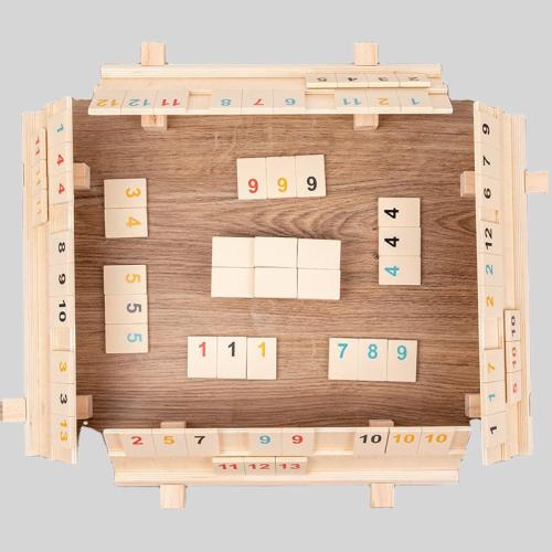 Fun Rummy Tiles Game Sets - Math Mahjong Board Game