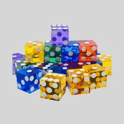 Acrylic Casino Dice - 19mm, Grade AAA, Serialized