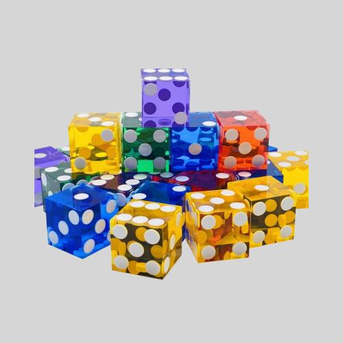Acrylic Casino Dice - 19mm, Grade AAA, Serialized