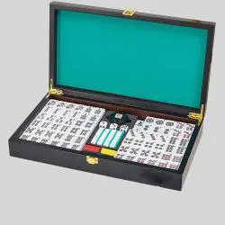 Luxury PU Leather Mahjong Game Set Travel Case Box YBS