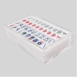 Acrylic Mahjong Tile Storage Box – Clear Display Case