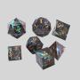 Handcrafted Resin D&D Dice Set - Galaxy Dark Inclusion Dice
