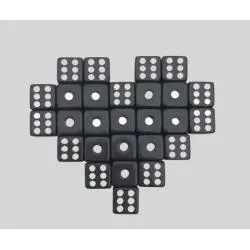 10mm White Black D6 Dice - Mini Polyhedral Game Dice