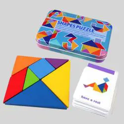 Custom Colorful Magnetic Tangram Puzzle Kids Toy