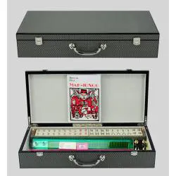 Custom Logo Mahjong Set Box - Luxury Croco Wooden Gift Set