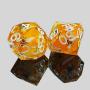 Handmade Resin D&D Dice Set - Flower & Bee Garden Dice