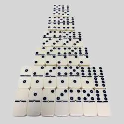 Domino Double Six Game Set - Zwarte Beer Mahjong Toys
