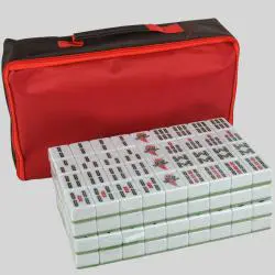 Chinese Mahjong Set - Blue & Green Tiles, Factory Supply