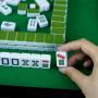 Mahjong Set - Blue & Green Melamine Tiles (24x15x10mm)