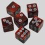 Acrylic Dice Set - Red Resin D6 Polyhedral Dice