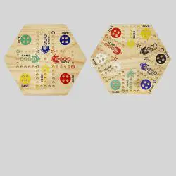 Wahoo Marble Game - 2 Side Painted, Family Strategy Game