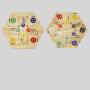 Wahoo Marble Game - 2 Side Painted, Family Strategy Game