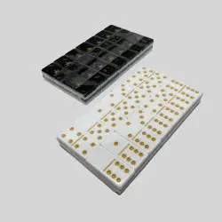 Custom Adult Dominoes Set - 28 Colored Tiles