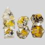 DND Resin Dice Set - 7Pcs Polyhedral Dice with Case
