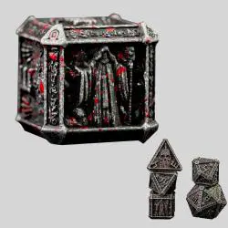 Metal Polyhedral Dice Set - D&D RPG Custom Roleplaying Dice