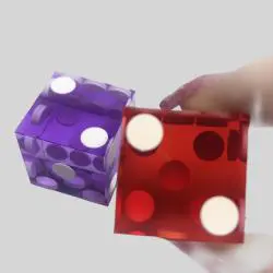 Acrylic D&D Dice Set - 5 Pieces Transparent Dice (Blue, Red, Yellow, Purple, Green)