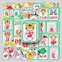 Cartoon Mahjong Stickers - Waterproof Vinyl Decals