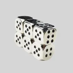 Metal Dice, Custom Logo, 6D Glossy Game Dice