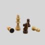 Octagonal Wooden Magnetic Chess Set - 35x35cm