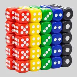 Acrylic Dice - Solid Color Fillet D6 12mm 14mm 18mm Games Math Teaching