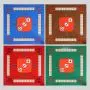 Colorful Mahjong Gaming Mat - Red/Brown/Green/Blue Table Cover Colorful Mahjong Gaming Mat - Red/Brown/Green/Blue Table Cover