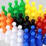 Colored Chess Pawns - Custom Plastic Game Pieces