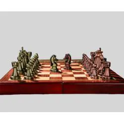 Wooden Metal Chess Board Game - ECOY Kids & Adults