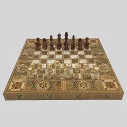 Custom Wooden Chess Set 3 in 1 Folding Board Game