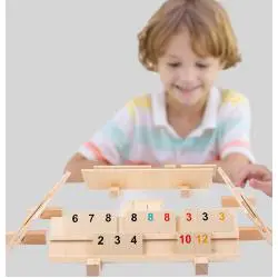 Fun Rummy Tiles Game Sets - Math Mahjong Board Game