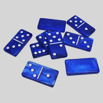Acrylic Dominoes Set - Jumbo Glitter Tiles, Party Game