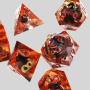 Orange Dragon Eye Resin Dice Set - D&D RPG Wholesale