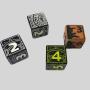 Custom 16mm D6 Acrylic Dice - Glow in Dark, OEM Engraved